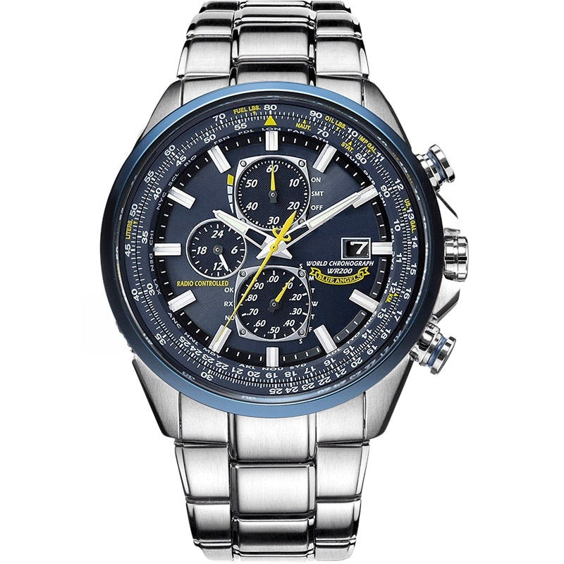 Watch Men Stainless Steel Automatic Date Display Quartz Wristwatch Fashion Luxury Brand Business Reloj Hombre Relogio Masculino