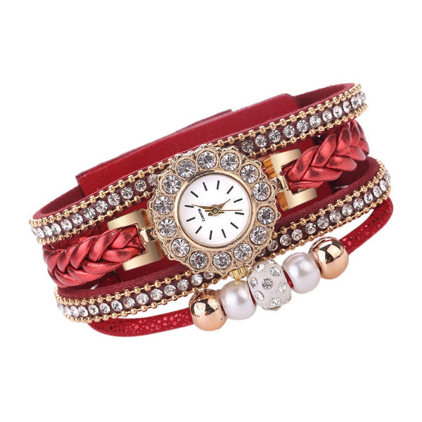 Vintage Weave Wrap Bracelet Quartz Watch Fashion Wristwatch For Ladies  Montre Femme Relogio Feminino Reloj Mujer Drop Shipping