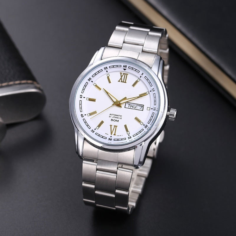Men Watches 2020 Week Show New Fashion Brand Quartz Watch Waterproof Leather Strap Blue Watch foe Men Can Wash Your Hands