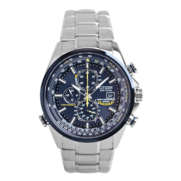 Luxury Japan Brand Quartz men Watches Business Casual Steel/leather Band Watch Men's Blue Angels World Chronograph WristWatch